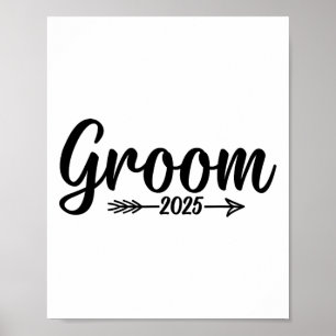 Poster Groom Est. fiançailles Mariage marié 2025