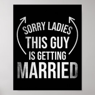Poster Groom Funny Bachelor Fournitures Vêtements Fête Ma