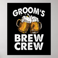 Groom's Brew Crew Funny Groomsmen Bachelor Party