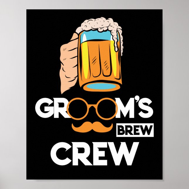 Poster Groom's Brew Crew Groomsmen Bachelor Party (Devant)