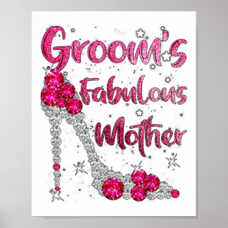 Poster Grooms Fabuleuse mère heureux Mariage marié marié