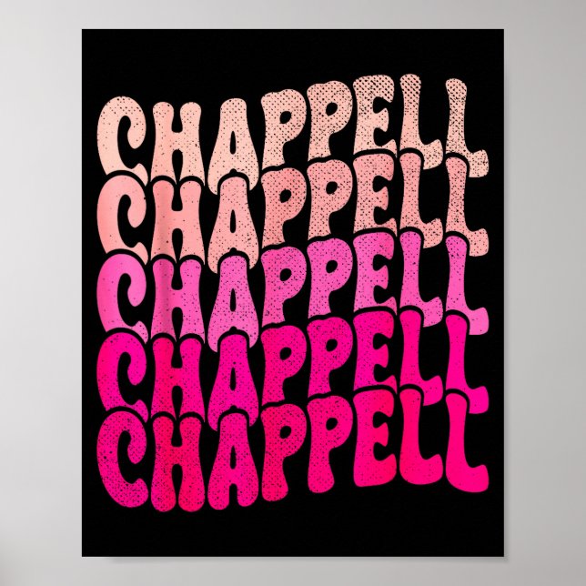 Poster Groovy Chappell First Name D Chappell Tees Meme  (Devant)
