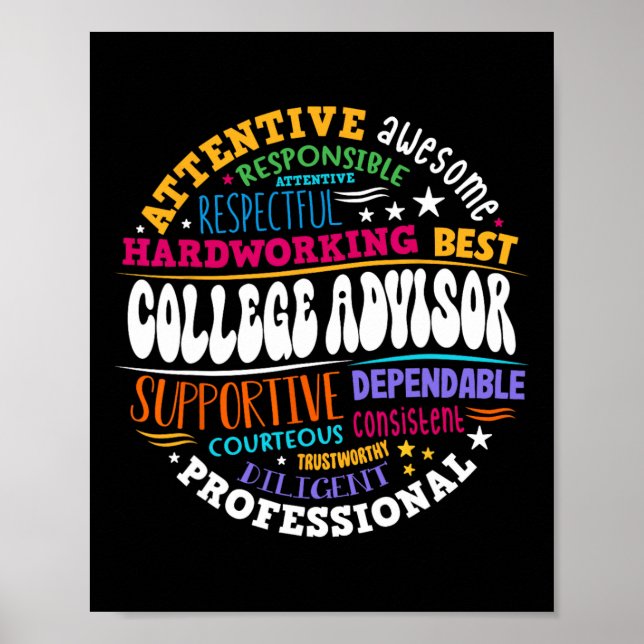 Poster Groovy College Advisor Appreciation Week Back To S (Devant)