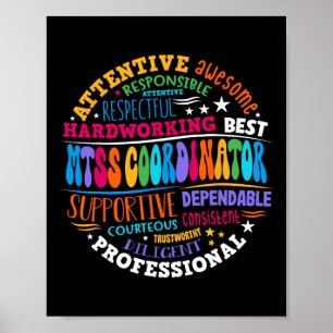 Poster Groovy Coordonnateur Mtss Conseiller Scolaire Écol