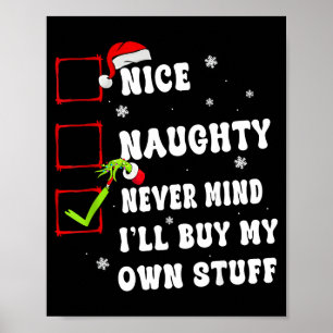 Poster Groovy Nice Naughty Ça M'est Égal J'Achèterai Mes
