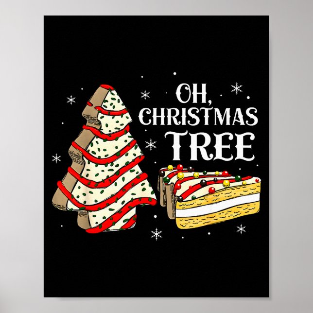 Poster Groovy Oh Christmas Tree Cakes Debbie Becky Jen Ca (Devant)