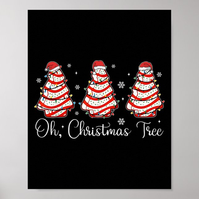 Poster Groovy Oh Christmas Tree Cakes Debbie Becky Jen Ca (Devant)