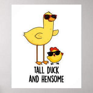 Poster Gros Canard Et Hensome Drôle Animal Pun