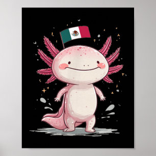 Poster Gros Costume Axolotl souriant