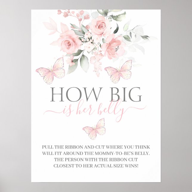 Poster Gros est son ventre signe papillon (Devant)