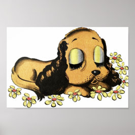 Poster gros oeil dormir Chien Chien Chien Chien Chien Chi