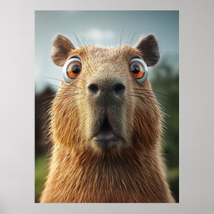 Poster Gros plan Capybara
