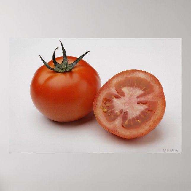 Poster Gros plan de deux tomates (Devant)