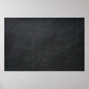 Poster Gros plan de la texture en cuir noir et fond