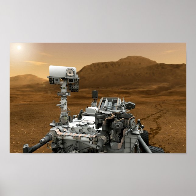 Poster Gros plan de Mars Curiosity (Devant)