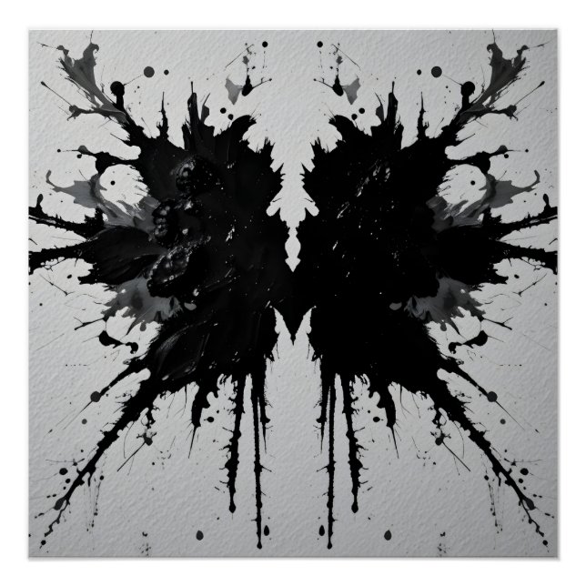 Poster Gros plan de Rorschach Inkblot (Devant)