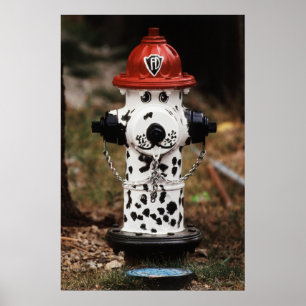 Poster Gros plan d'une borne d'incendie