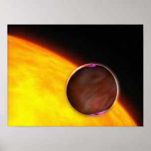 Poster Gros plan d'une planète extrasolaire