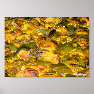 Poster Gros plan sur la paella espagnole