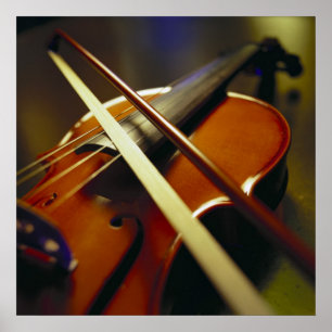 Poster Gros plan sur le violon et la gorge 1