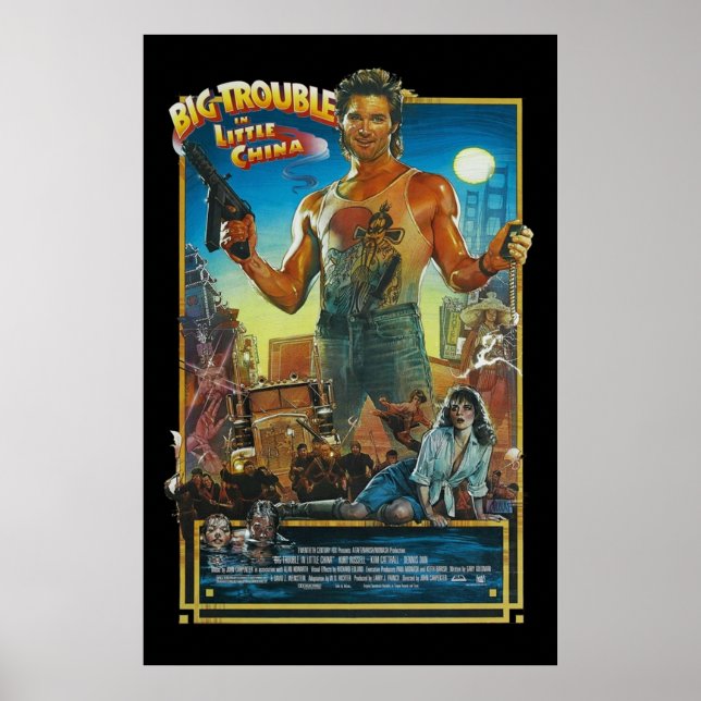 Poster Gros problème 80s Film Oeuvre Films Imprimerie Tsh (Devant)