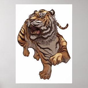 Poster Gros tigre japonais