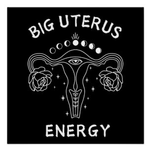 Poster Gros utérus énergie féministe