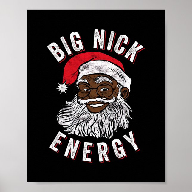 Poster grosse nick énergie african américain père Noël no (Devant)