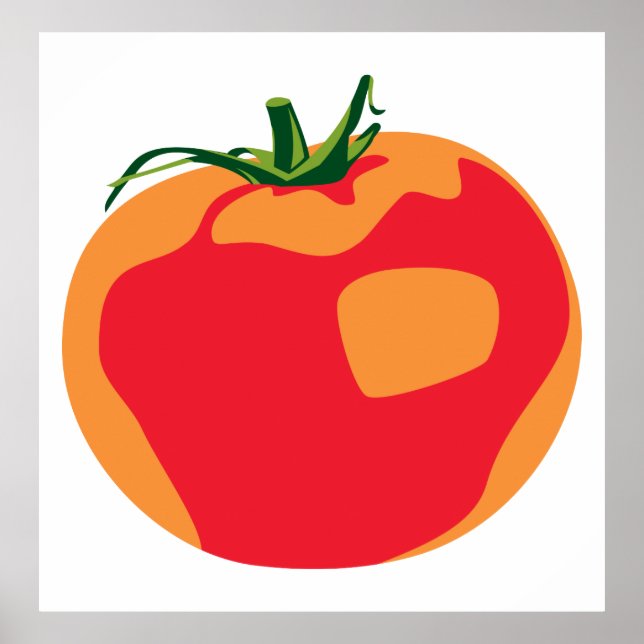 Poster Grosse tomate rouge (Devant)