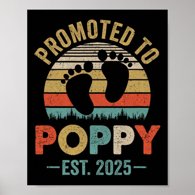 Poster Grossesse Faire-part Promue À Poppy 2025 Blac (Devant)