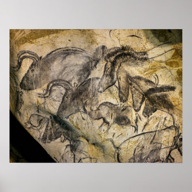 Poster Grotte Chauvet à Vallon Pont d'Arc (Devant)