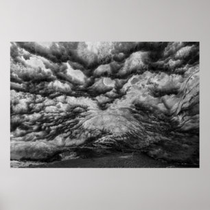 Poster Grotte De Glace En Noir Et Blanc
