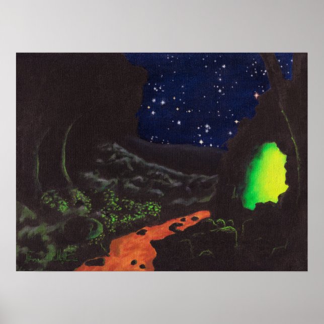 Poster Grotte luminescente : Imprimer (Devant)