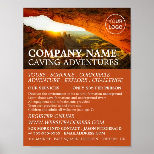 Poster Grotte, spéléologie Aventure Publicité (Devant)