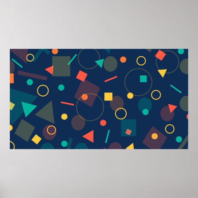 Poster Ground backdrop geometric (Devant)