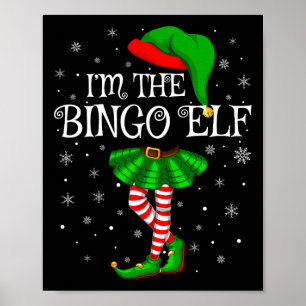 Poster Groupe de famille assorti Je suis l'elfe de bingo 