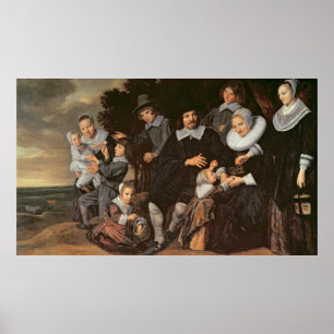 Poster Groupe de famille dans un paysage, c.1647-50