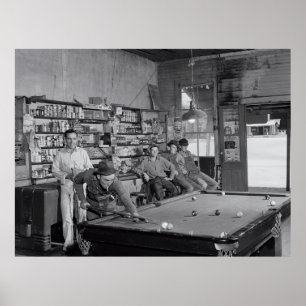 POSTER GROUPE DE MAGASIN GÉNÉRAL TABLE 1941