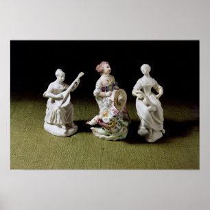 Poster Groupe de porcelaine de Mennecy d'un chanteur