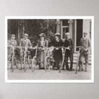 Groupe d'edwardiane bicyclique, early 1900 s (b/w