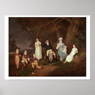 Poster Groupez le portrait d'un châtelain, de son épouse