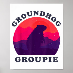 Poster Groupie de la marmotte Rétro Vintage 60s 70s 80s H