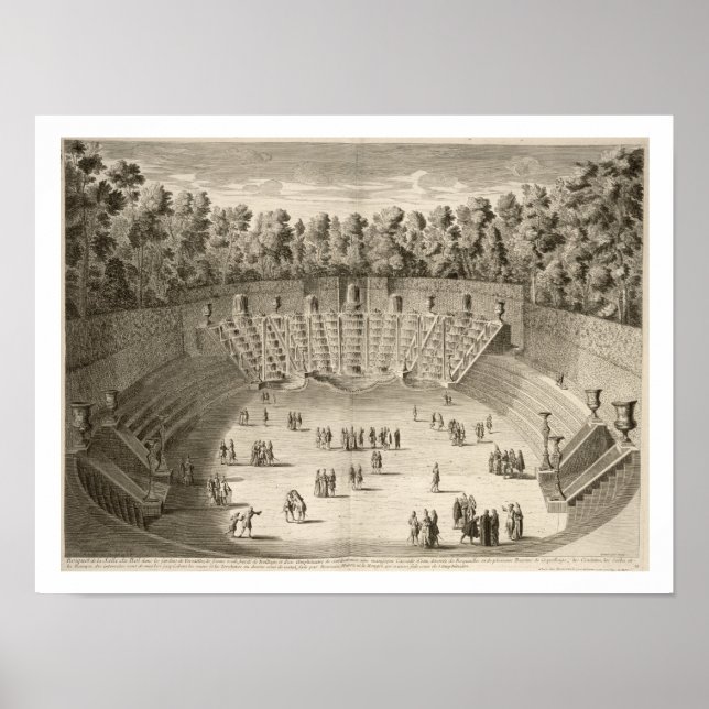 Poster Grove de la Salle du Bal, Versailles, de 'Les P (Devant)