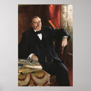 Poster GROVER CLEVELAND Portrait d'Anders Leonard Zorn