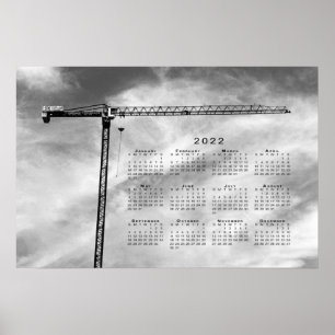 Poster Grue de construction 2022 Calendrier Beaux-Arts Ph