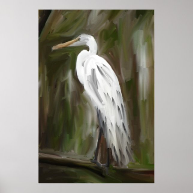 Poster Grue marécageuse Louisiane (Devant)