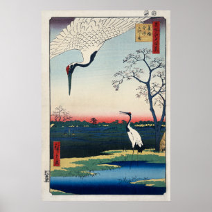 Poster Grues japonaises par artiste inconnu (1797-1858)