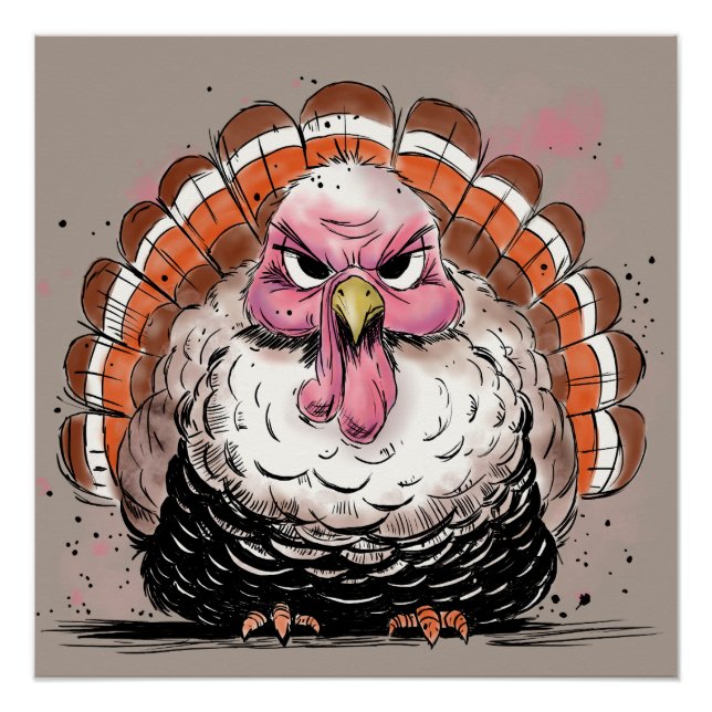 Poster Grumpy Turkey (Devant)