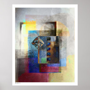 Poster Grunge industriel géométrique Art. 4
