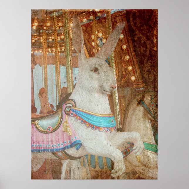 Poster Grunge Rabbit Joyeux-Go-Round (Devant)